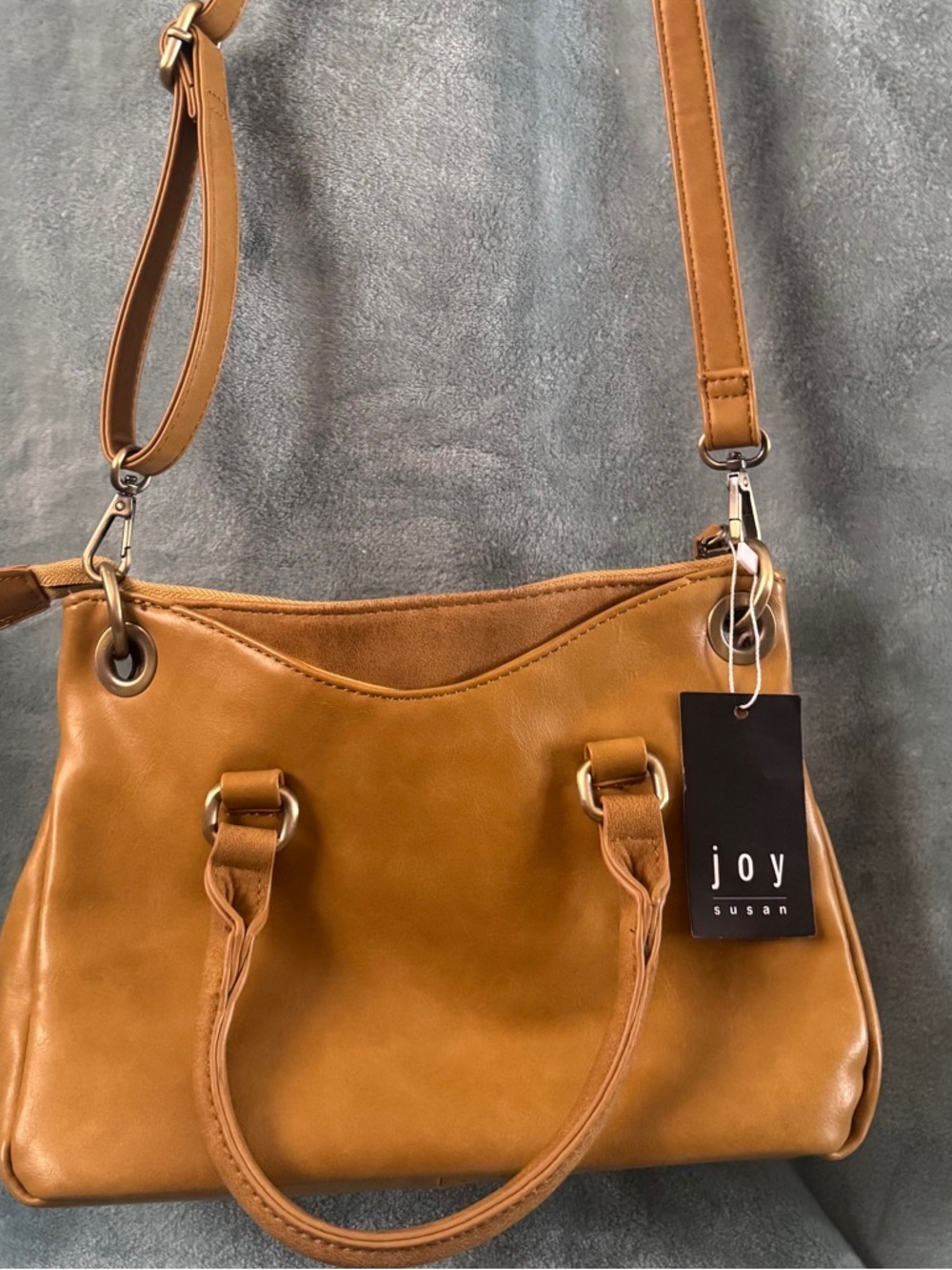 NWT Joy Susan Tan Leather Shoulder Bag
